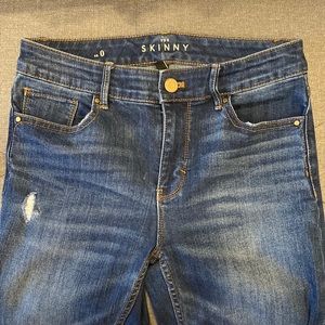 White House Black Market Distressed Skinny Jeans